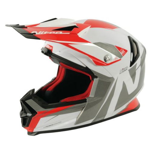 Nitro NRS-MX Advance Helmet White Red Gun