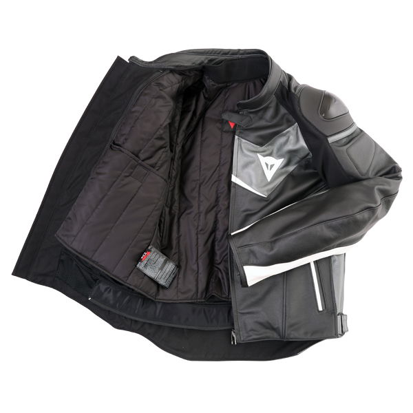 Dainese Velostar Leather Jacket Black Anthracite Mens - 38