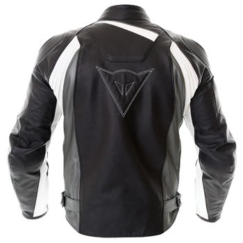 Dainese Velostar Leather Jacket Black Anthracite Mens - 38