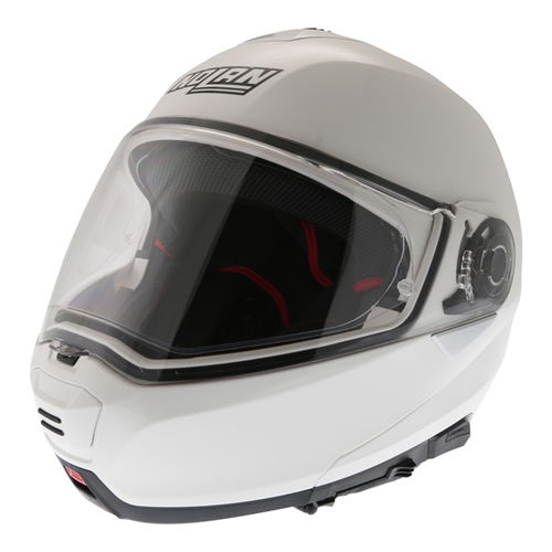 Nolan N100-5 Classic N-Com 005 White Flip Front Motorcycle Helmet Front left                                                                                                                                                                                   