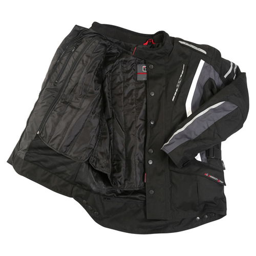 IXS Taranis Jacket Black Grey White Mens - S