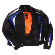 R-18 CE Mens Textile Jacket Black Blue