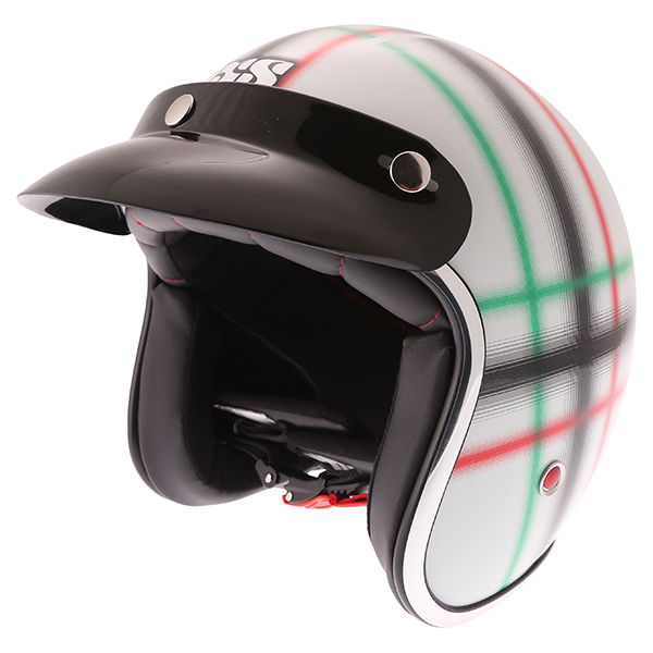 IXS HX 89 Chess Helmet White Green Red 2XS (51-52 cm)