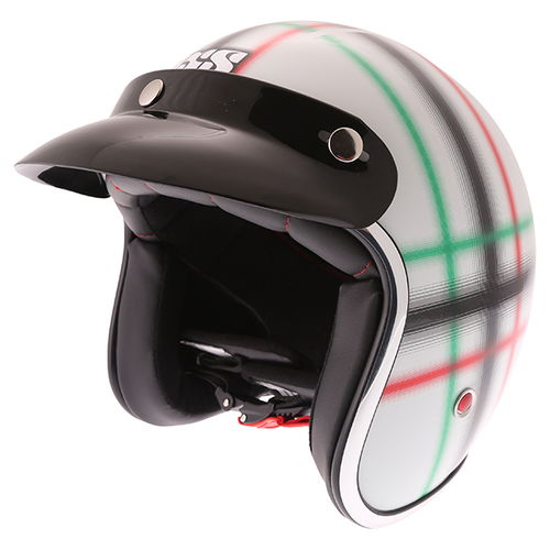 IXS HX 89 Chess Helmet White Green Red 2XS (51-52 cm)