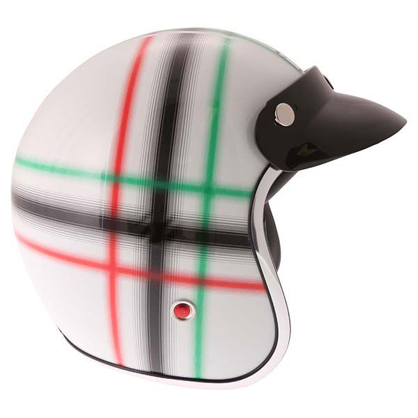 IXS HX 89 Chess Helmet White Green Red 2XS (51-52 cm)