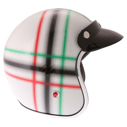IXS HX 89 Chess Helmet White Green Red 2XS (51-52 cm)
