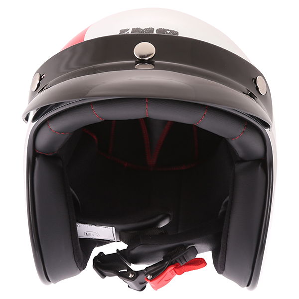 IXS HX 89 Retro Helmet White Red Black 2XS (51-52 cm)