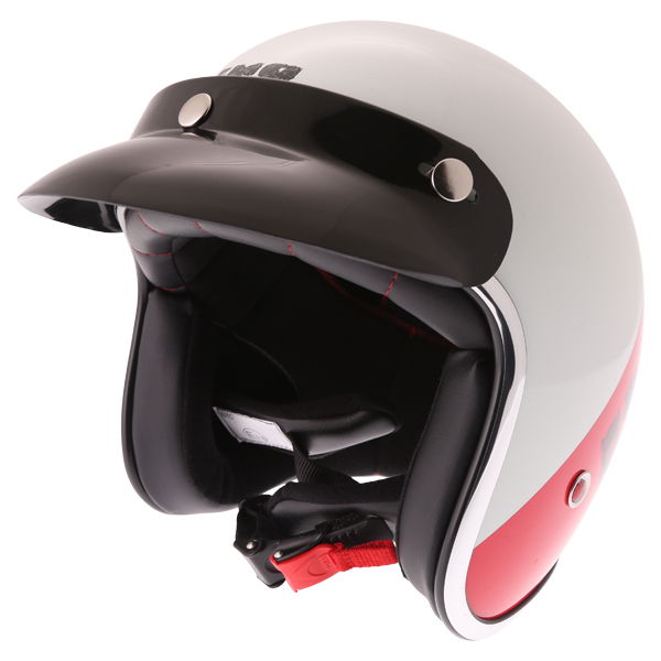 IXS HX 89 Retro Helmet White Red Black 2XS (51-52 cm)