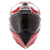 Airoh Commander Carbon Red Adventure Motorcycle Helmet Front                                                                                                                                                                                                   