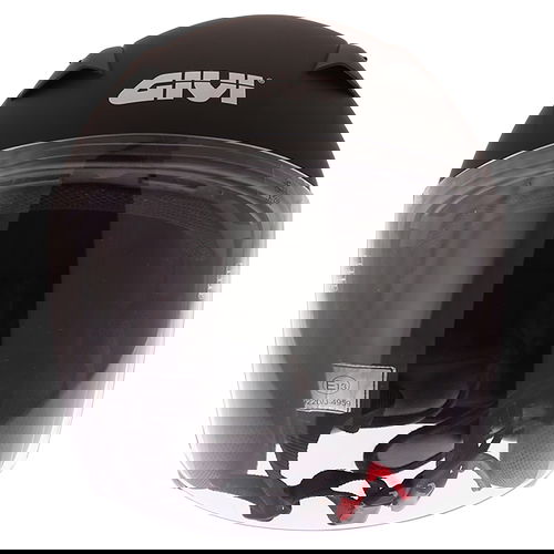 Givi 30.3 Tweet Matt Black Open Face Motorcycle Helmet Front                                                                                                                                                                                                   