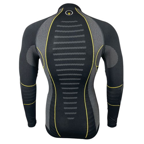 Forcefield Tech 3 Base Layer Shirt Black Yellow Mens - XS
