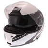 Givi X21 Challenger Globe White Black Flip Front Motorcycle Helmet Open With Sun Visor                                                                                                                                                                         