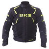 BKS Circuit Mesh Black Yellow Waterproof Textile Motorcycle Jacket Front                                                                                                                                                                                       