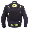 BKS Circuit Mesh Black Yellow Waterproof Textile Motorcycle Jacket Back                                                                                                                                                                                        