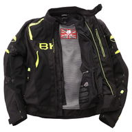 Circuit Mesh Textile Windproof Jacket Black Yellow