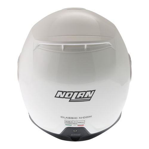 Nolan N100-5 Classic N-Com 005 White Flip Front Motorcycle Helmet Back                                                                                                                                                                                         