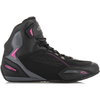 Alpinestars Faster-3 Drystar Ladies Black Fuchsia Motorcycle Shoes Ouside leg                                                                                                                                                                                  