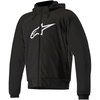 Alpinestars Chrome Sport Black Motorcycle Hoodie Black Front                                                                                                                                                                                                   