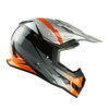 Nitro MX700 Recoil Junior Helmet Silver Black Gun Orange Kids - M (50 cm)