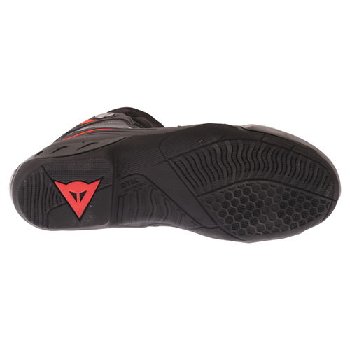 Dainese Axial D1 Black White Lava Red Motorcycle Track Boots Sole                                                                                                                                                                                              