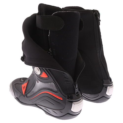 Dainese Axial D1 Black White Lava Red Motorcycle Track Boots Inner                                                                                                                                                                                             