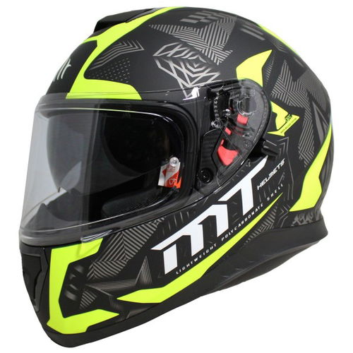 MT Thunder 3 Fractal Helmet Matt Black Grey Fluo S (55-56 cm)