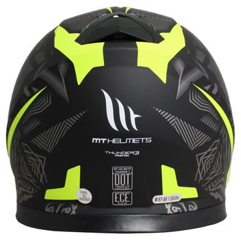 MT Thunder 3 Fractal Helmet Matt Black Grey Fluo S (55-56 cm)