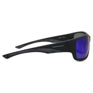 Galjeon Sunglasses Matt Black Blue Mirror Lens