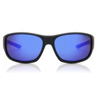 Galjeon Sunglasses Matt Black Blue Mirror Lens