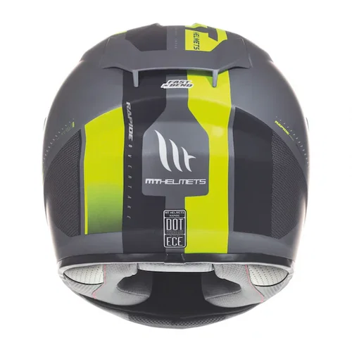 MT Rapide Overtake Helmet Matt Black Fluo Yellow S (55-56 cm)