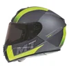 MT Rapide Overtake Helmet Matt Black Fluo Yellow S (55-56 cm)