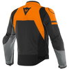 Dainese Agile Black Orange Grey Textile Motorcycle Jacket Back                                                                                                                                                                                                 