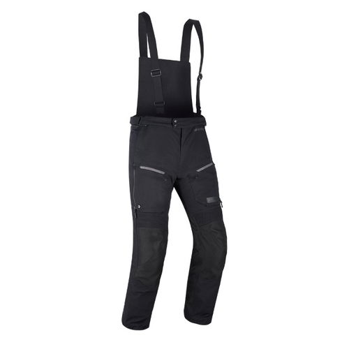 Oxford Products Mondial Advanced Black Textile Motorcycle Pants Front                                                                                                                                                                                          