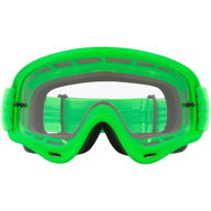 O Frame MX Goggles Moto Green Clear Lens