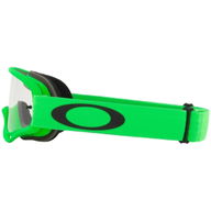 O Frame MX Goggles Moto Green Clear Lens