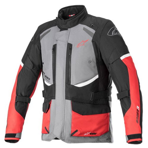 Alpinestars Andes V3 Drystar Jacket Dark Grey Black Bright Red Mens - S