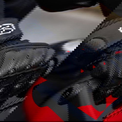 Knox Oulton Gloves Black Red Mens - S