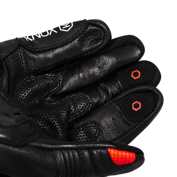 Knox Oulton Gloves Black Red Mens - S