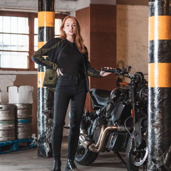 Knox Brittany Cordura Womens Jeans Denim Black Ladies - 16