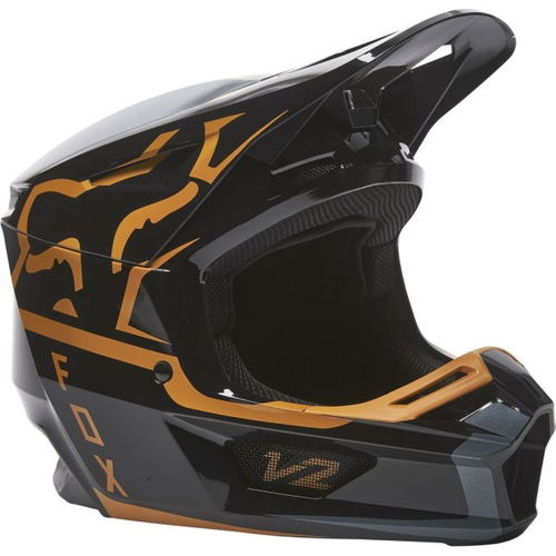 Fox V2 Merz Helmet Black Gold M (57-58 cm)