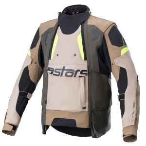 Alpinestars Halo Drystar Jacket Dark Khaki Sand Yellow Fluo