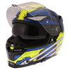 HJC RPHA 70 Wolverine Yellow Blue Full Face Motorcycle Helmet Open With Sun Visor                                                                                                                                                                              