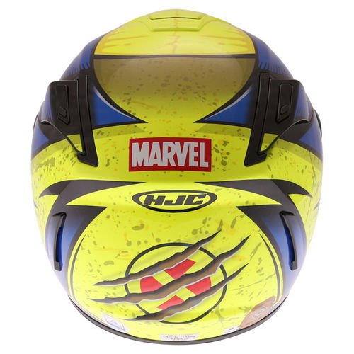 HJC RPHA 70 Wolverine Yellow Blue Full Face Motorcycle Helmet Back                                                                                                                                                                                             