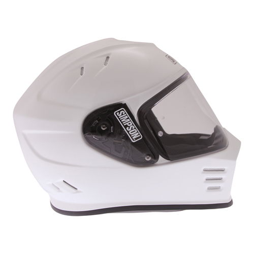 Simpson Venom White Full Face Motorcycle Helmet Right Side                                                                                                                                                                                                     
