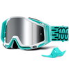 100% Racecraft Plus Goggles Fasto Injected Silver Flash Mirror L Silver Lens