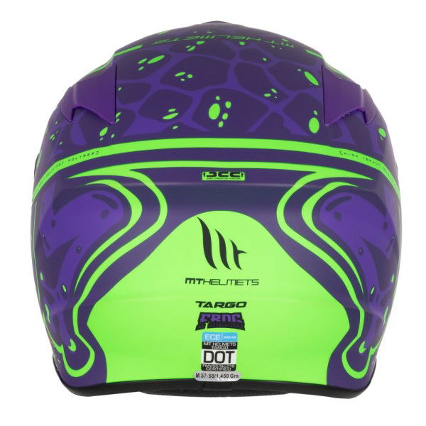 MT Targo Frog Helmet H6 Matt Fluo Green No Size