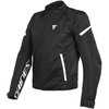 Dainese Bora Air Black White Textile Motorcycle Jacket Front                                                                                                                                                                                                   