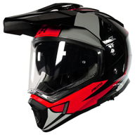 Adventure Helmet Red Grey White Black