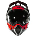 Adventure Helmet Red Grey White Black