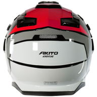 Adventure Helmet Red Grey White Black